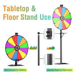 EBLIKI wheel with 12 colorful slots for varied prize options.
