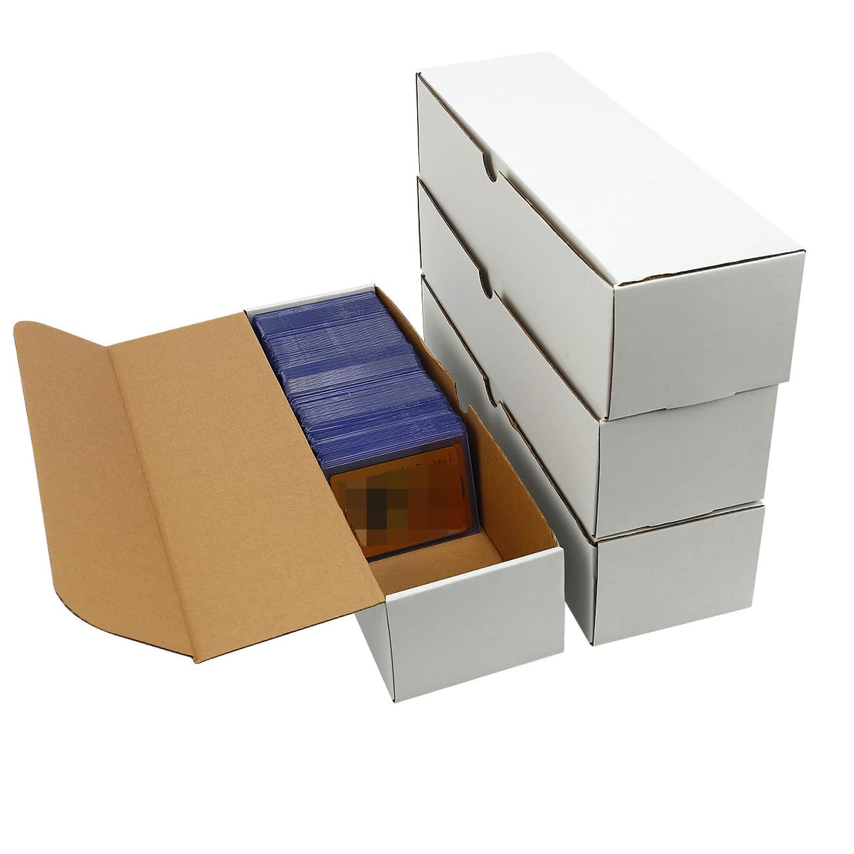 EBOAUSI 4-pack card box during assembly, easy setup without tools.