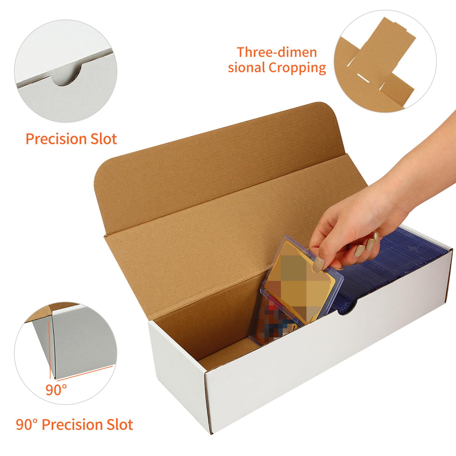 EBOAUSI box holds 800 standard 20pt cards for organized collections.