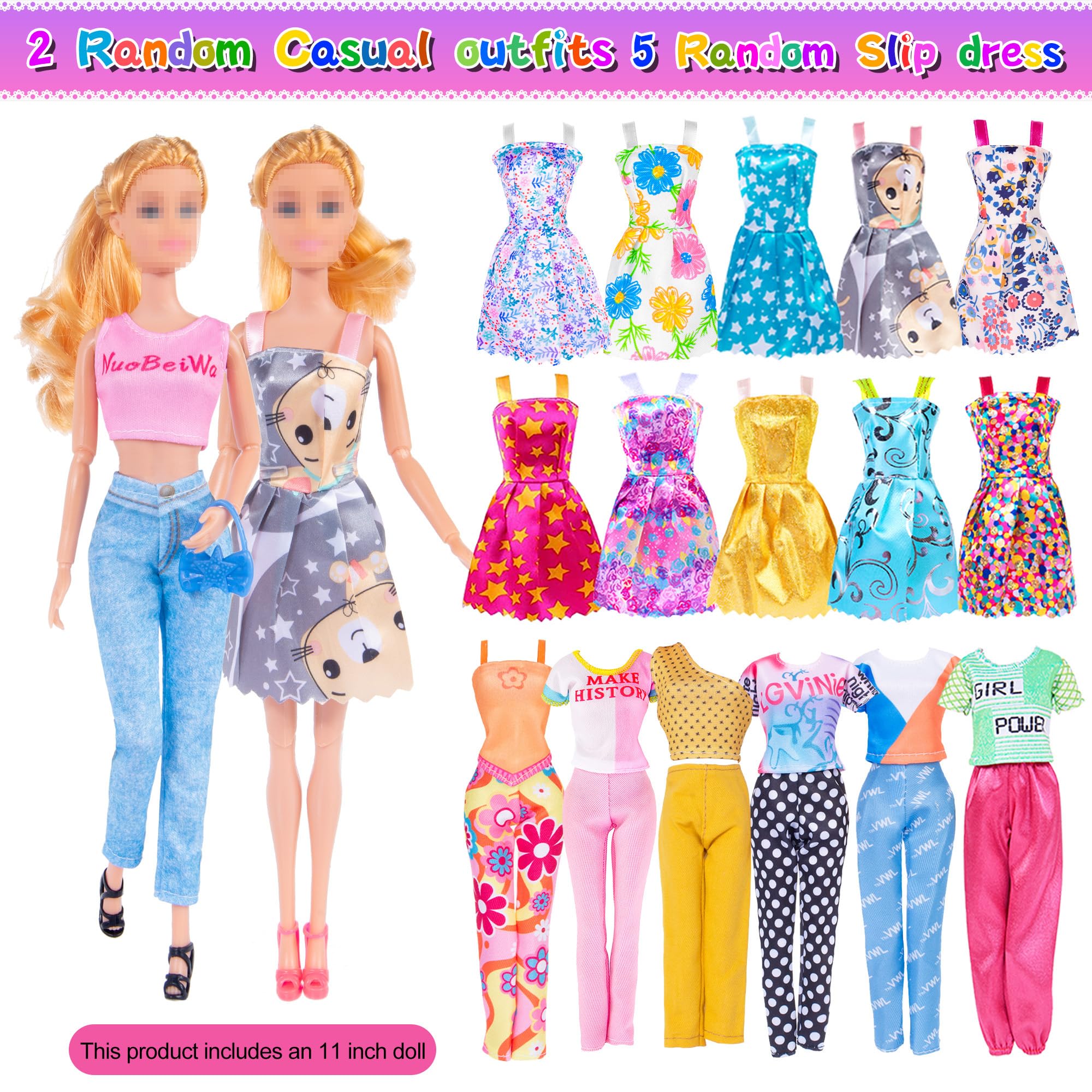 ebuddy 11.5-inch doll closet wedding gowns for pretend celebrations