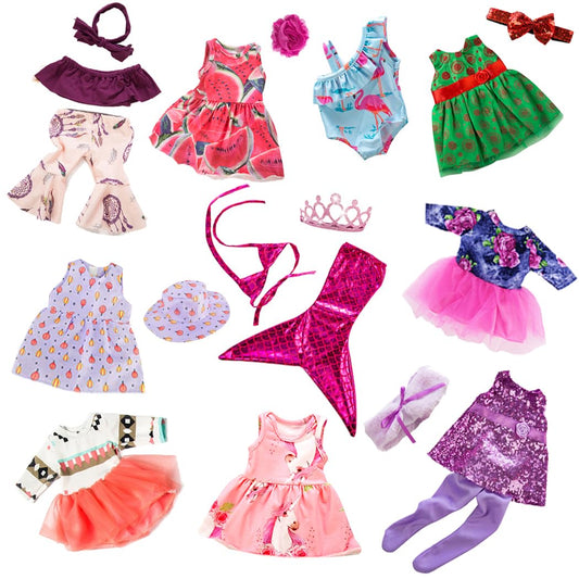 ebuddy 18-inch doll outfit set 2 — stylish mix-and-match pieces spark storytelling.