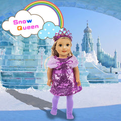 ebuddy 18-inch doll outfit set 4 — mermaid theme enhances storytelling possibilities.