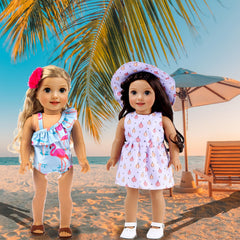ebuddy 18-inch doll outfit set 6 — camera prop invites pretend adventures.