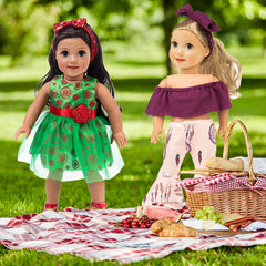 ebuddy 18-inch doll outfit set 7 — elastic fabrics simplify dressing.