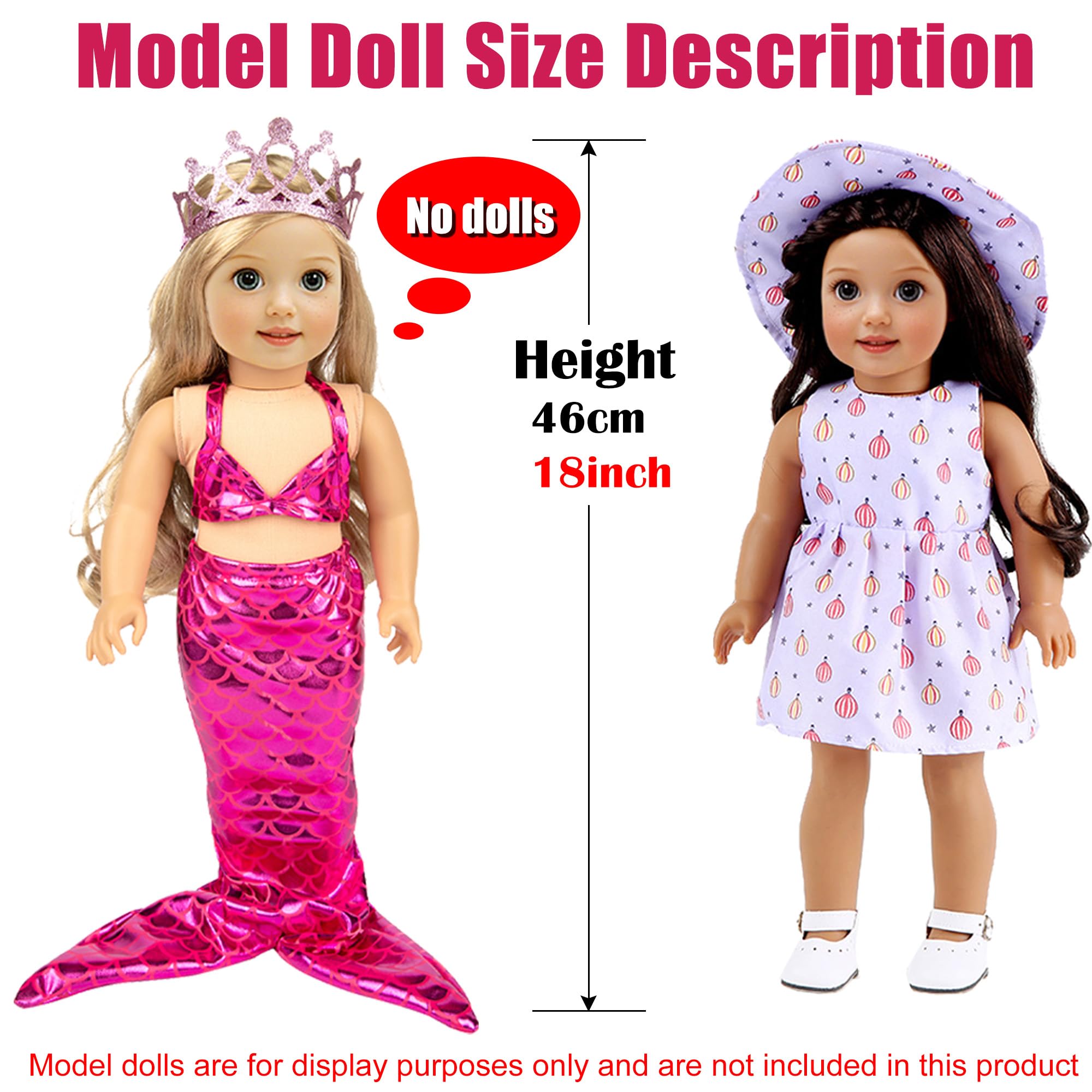 ebuddy 18-inch doll outfit set 8 — fits most 18-inch dolls for easy swaps.
