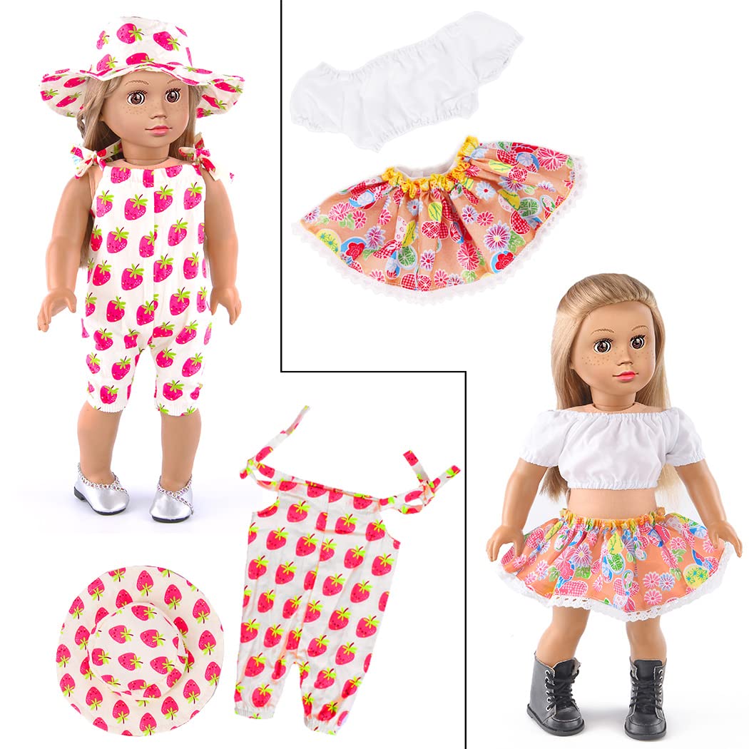 ebuddy 18 inch doll clothes bundle with elastic stretch fabric for easy wear