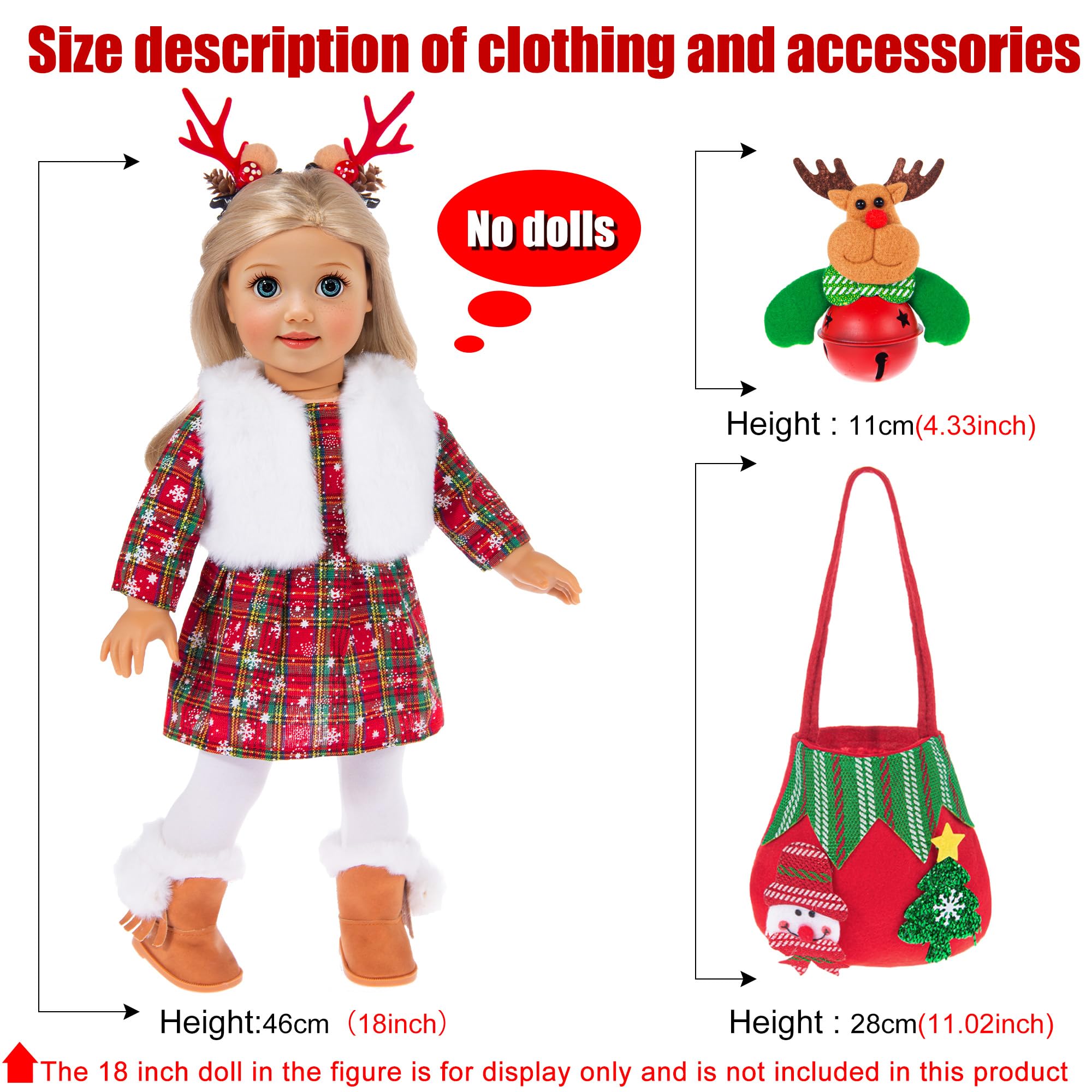 ebuddy 18-inch doll tights for a classic silhouette