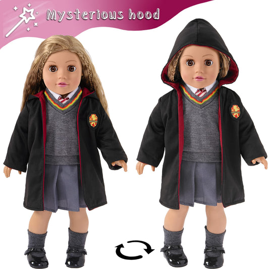 ebuddy 18-inch doll uniform skirt for mix-and-match outfits