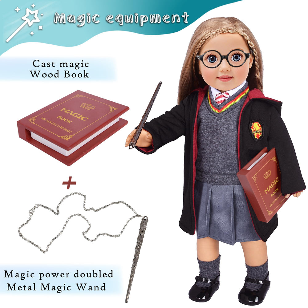 ebuddy 18-inch doll uniform sweater keeps dolls warm during pretend school days