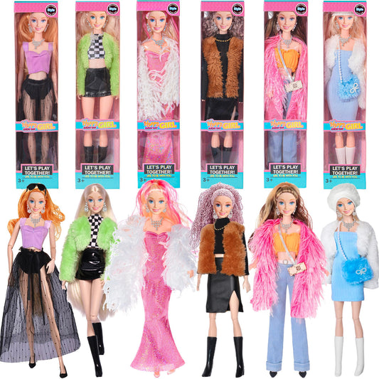 ebuddy six fashion dolls ensemble inspires imaginative play and style variety