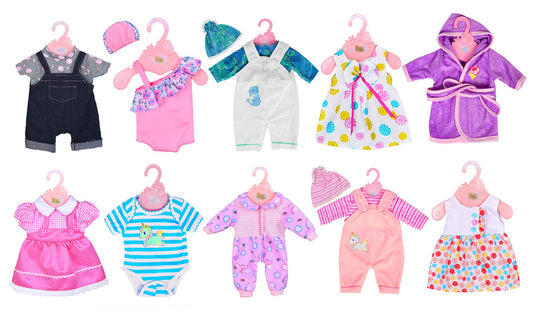 ebuddy doll clothes bright stripe dress set for vibrant everyday styling.
