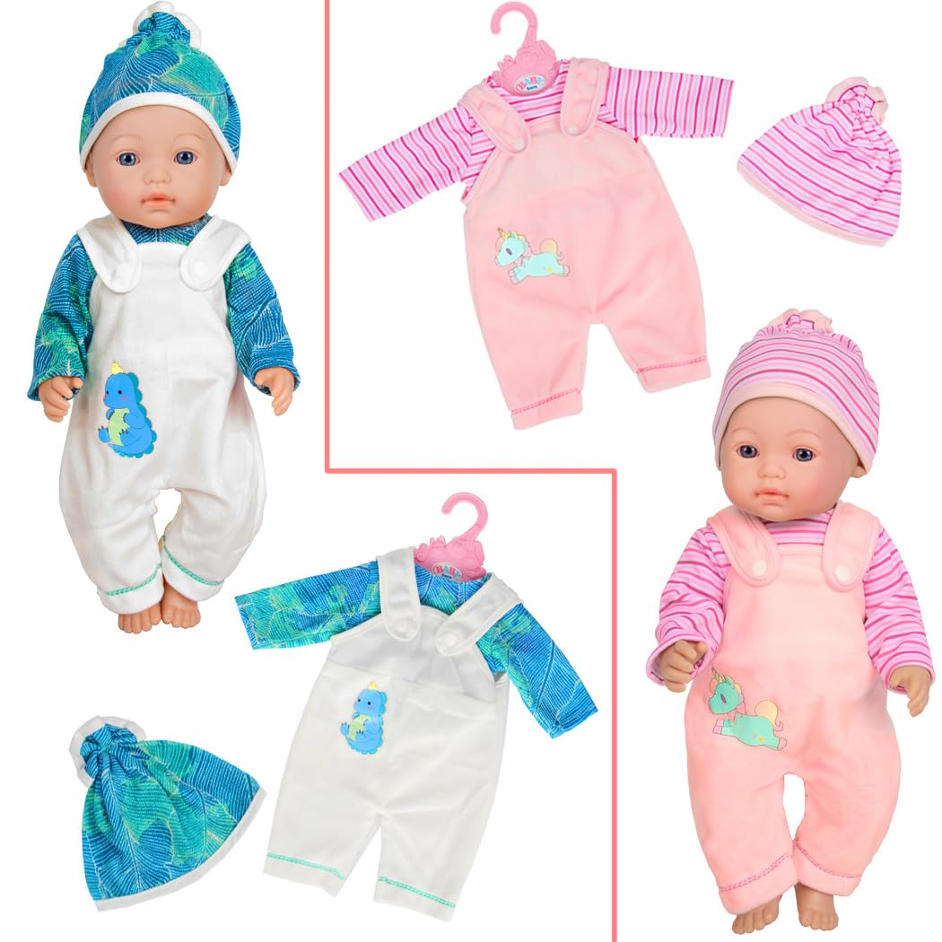 ebuddy doll clothes floral top and skirt outfit for playful dressing.