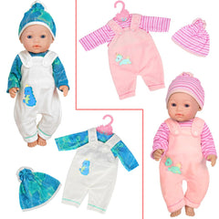 ebuddy doll clothes floral top and skirt outfit for playful dressing.