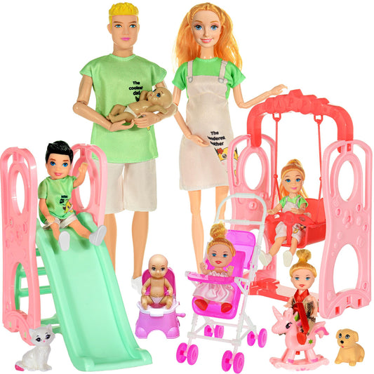 ebuddy Family Dolls Playset packaging presents complete set for imaginative gifting