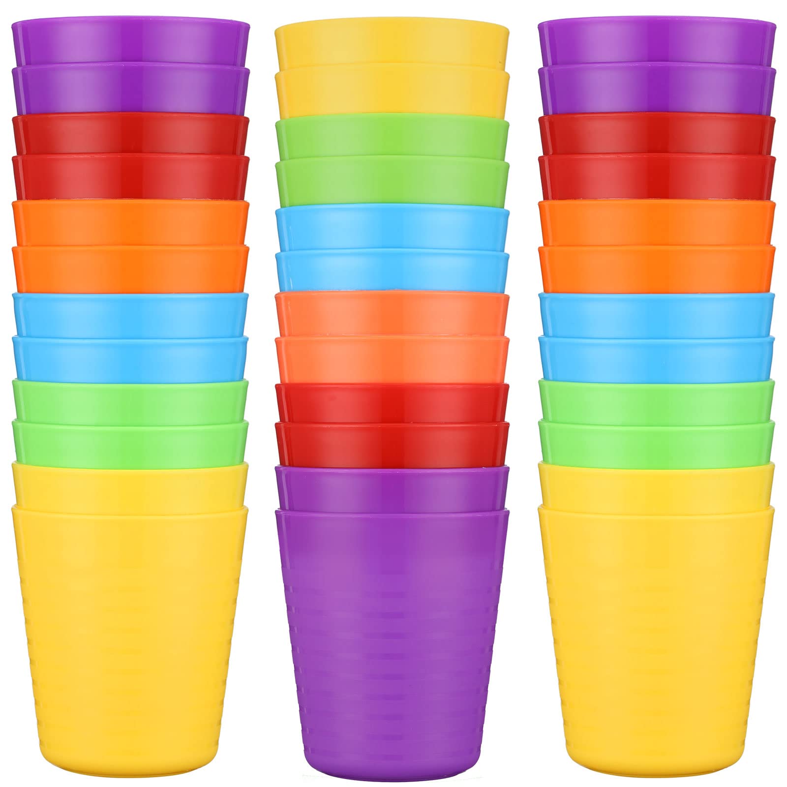 Eccliy 36pcs kids cups colorful set, six colors for everyday drinks