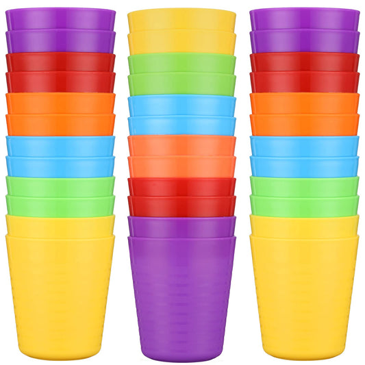 Eccliy 36pcs kids cups colorful set, six colors for everyday drinks