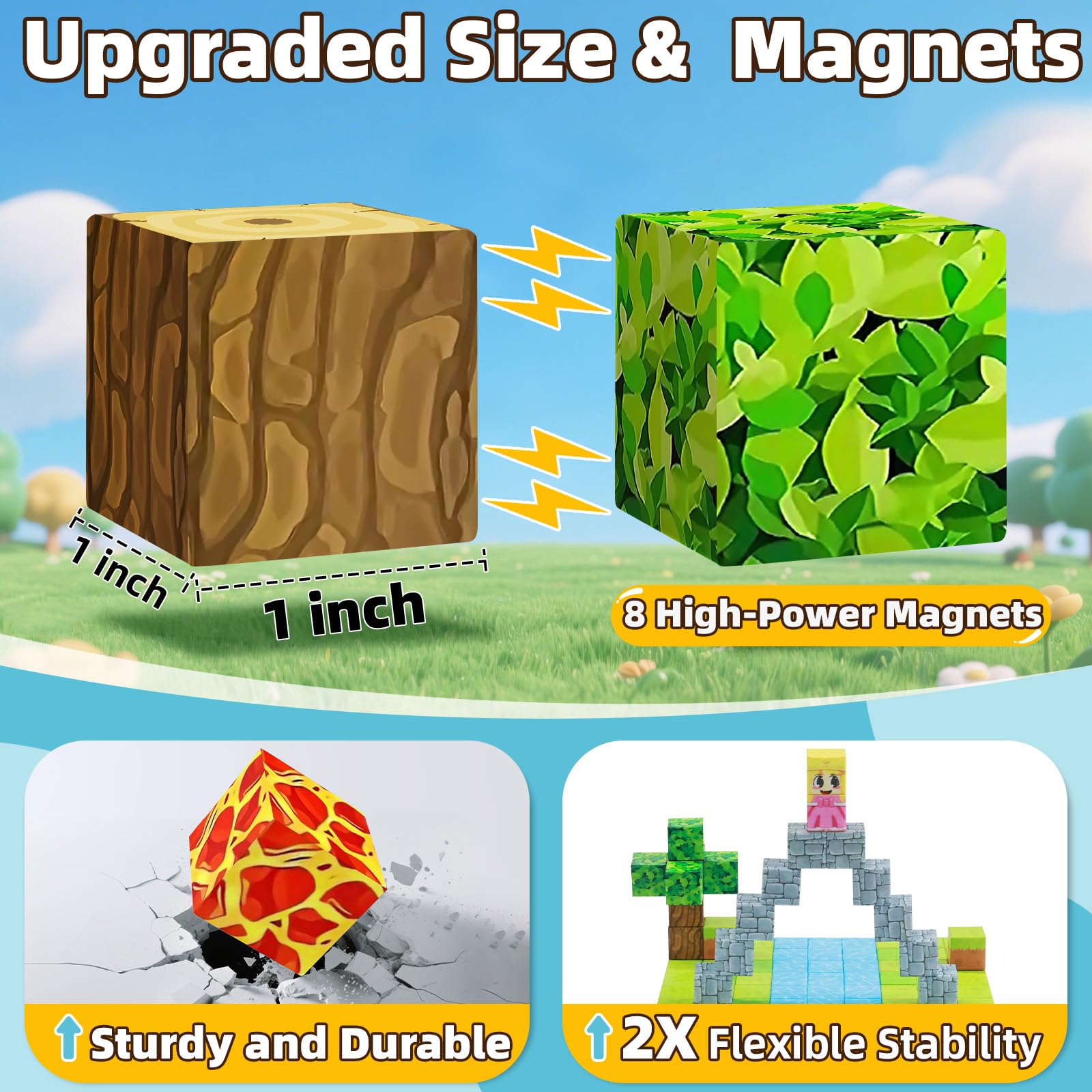EchoPlan magnetic blocks assembly image highlights world building and creativity