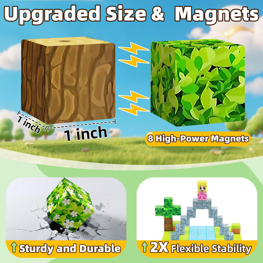 EchoPlan Magnetic Blocks dream house scene emphasizes imaginative play and storytelling.