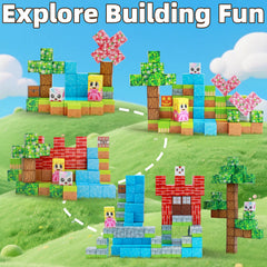 EchoPlan Magnetic Blocks one-inch size provides stable builds for durable play.