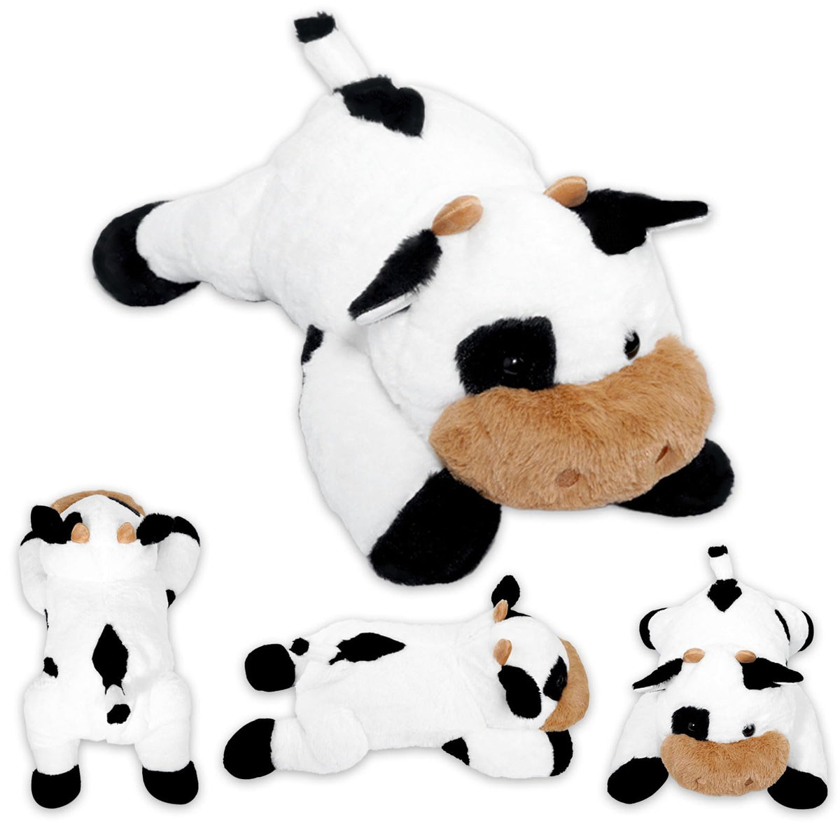 Ecolley weighted cow plush full view for cozy companionship and calm evenings