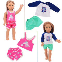 Ecore Fun 18-inch doll clothes set 7 provides casual everyday wear