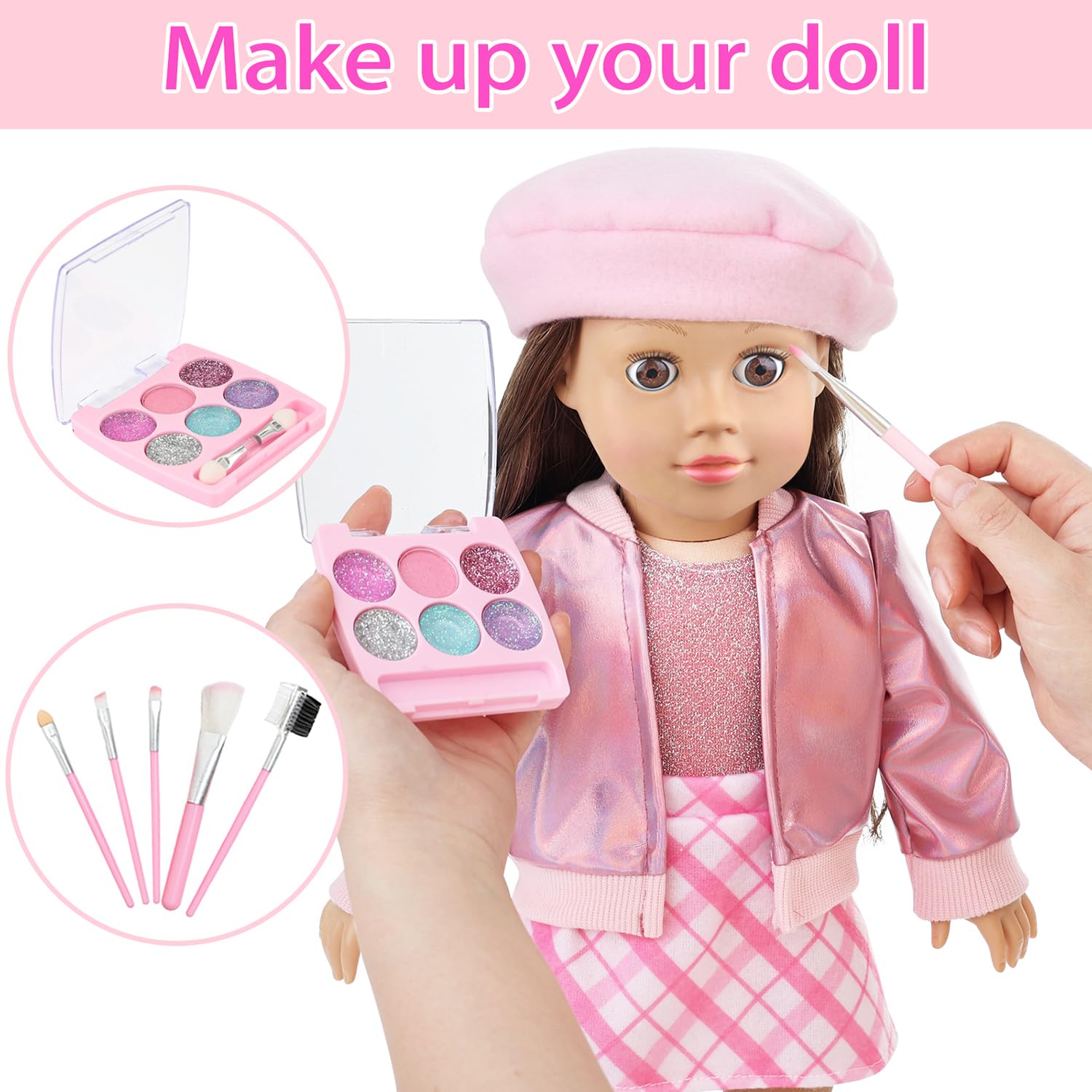 Ecore Fun doll backpack accessories help keep play items organized.