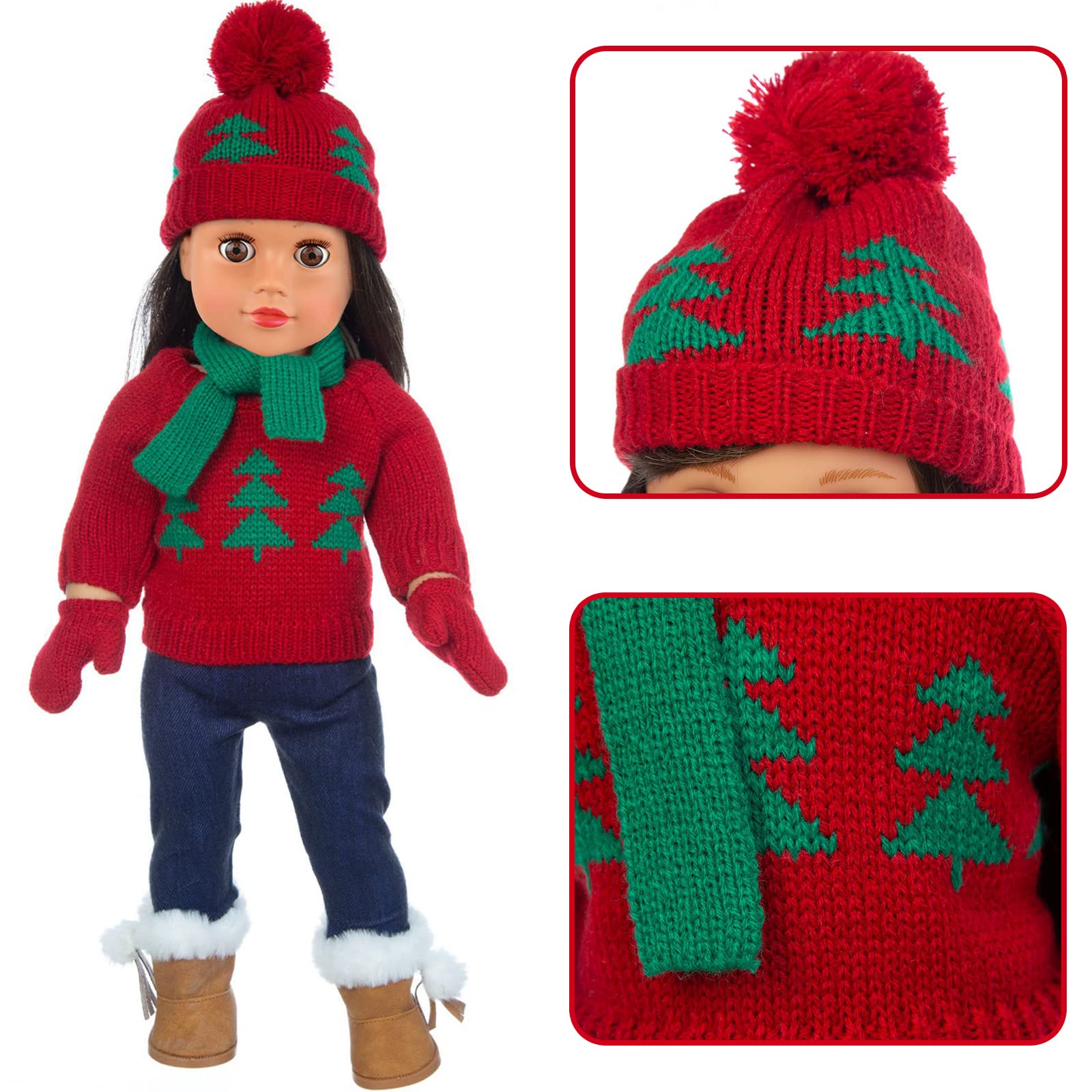 Ecore Fun 18-Inch doll sweaters with soft texture for comfy dressing