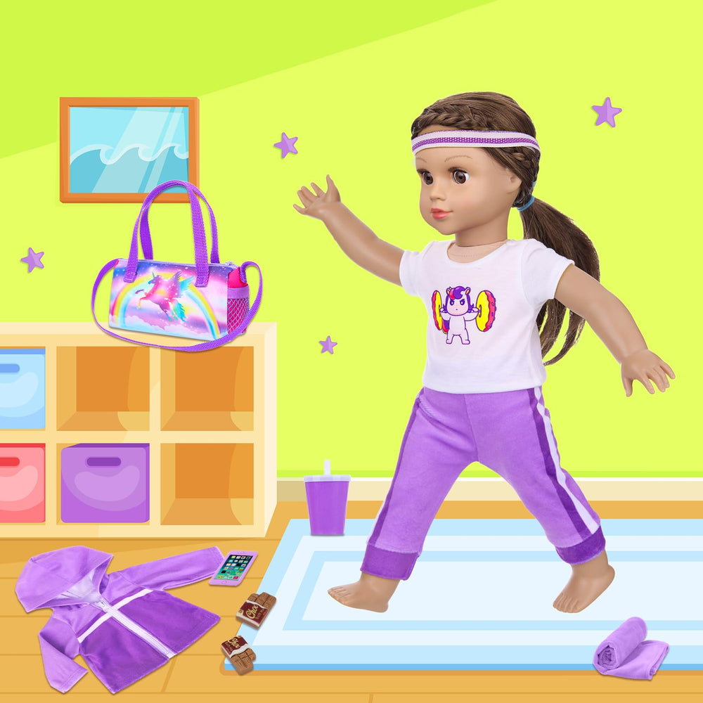 Ecore Fun 18 inch doll sport towel lightweight gym prop