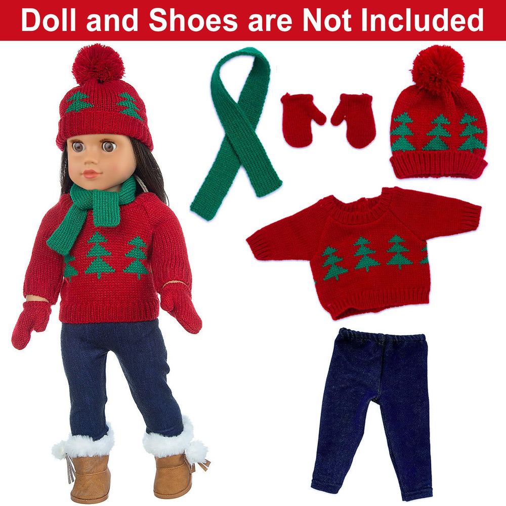 Ecore Fun Christmas outfit set includes sweaters and accessories, inspiring imaginative pretend play