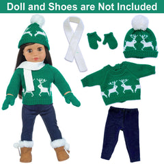 Ecore Fun two outfit bundle for 16-18 inch dolls, easy mix and match winter wardrobe
