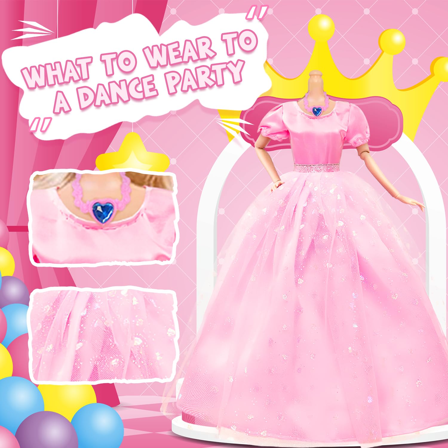 Ecore Fun versatile dresses and skirts kit for 11.5-inch dolls