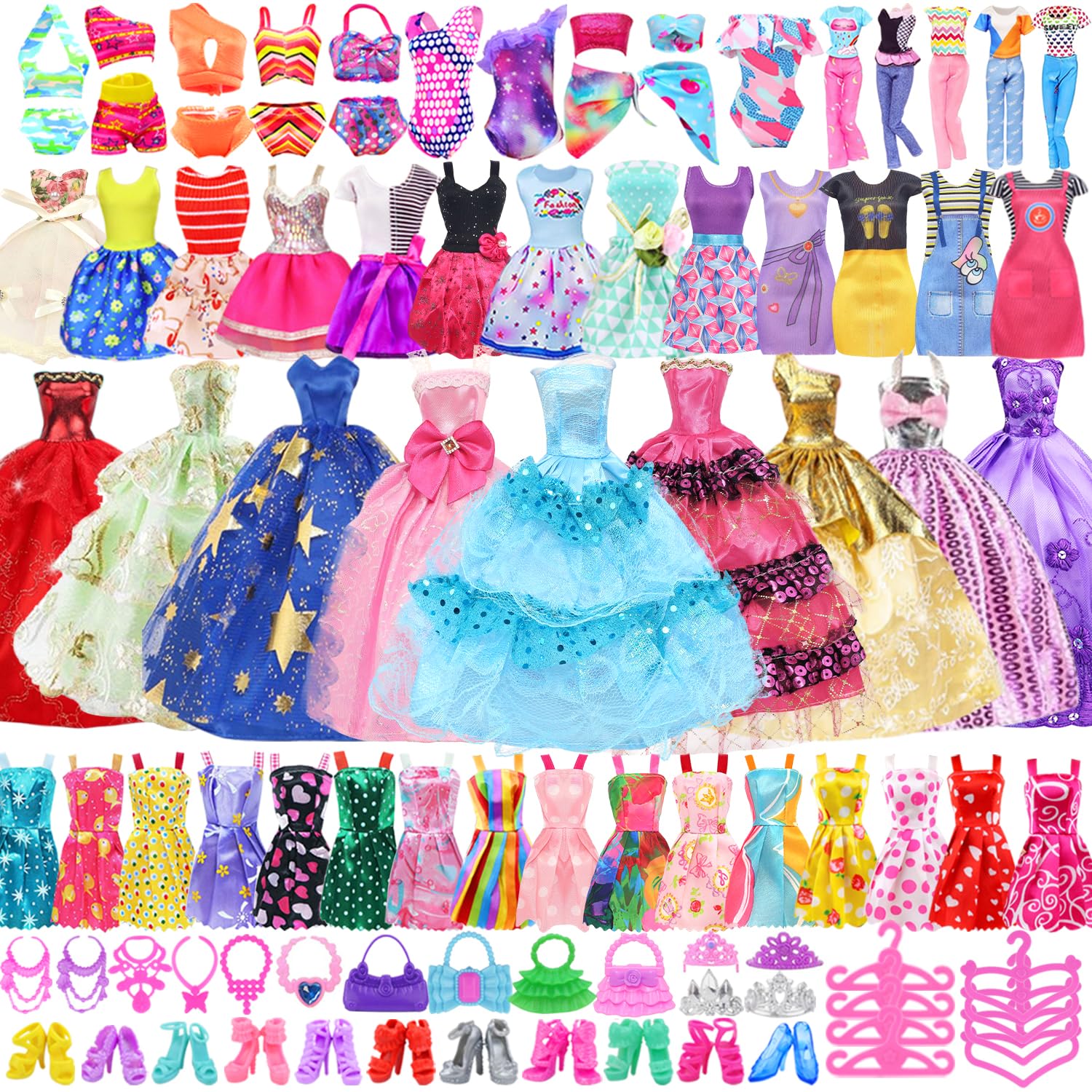 Ecore Fun princess dresses for 11.5-inch dolls spark imaginative play