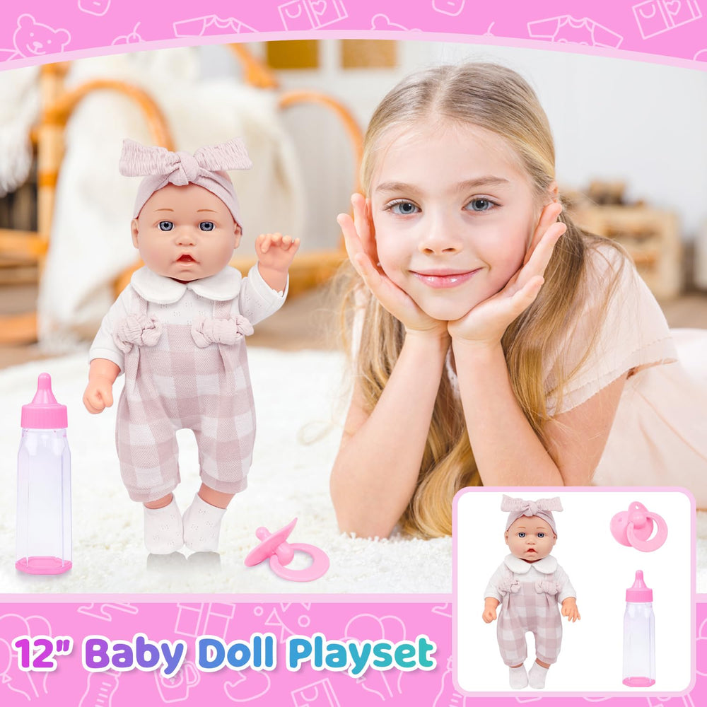 Ecore Fun baby bottle enhances feeding-themed pretend play.