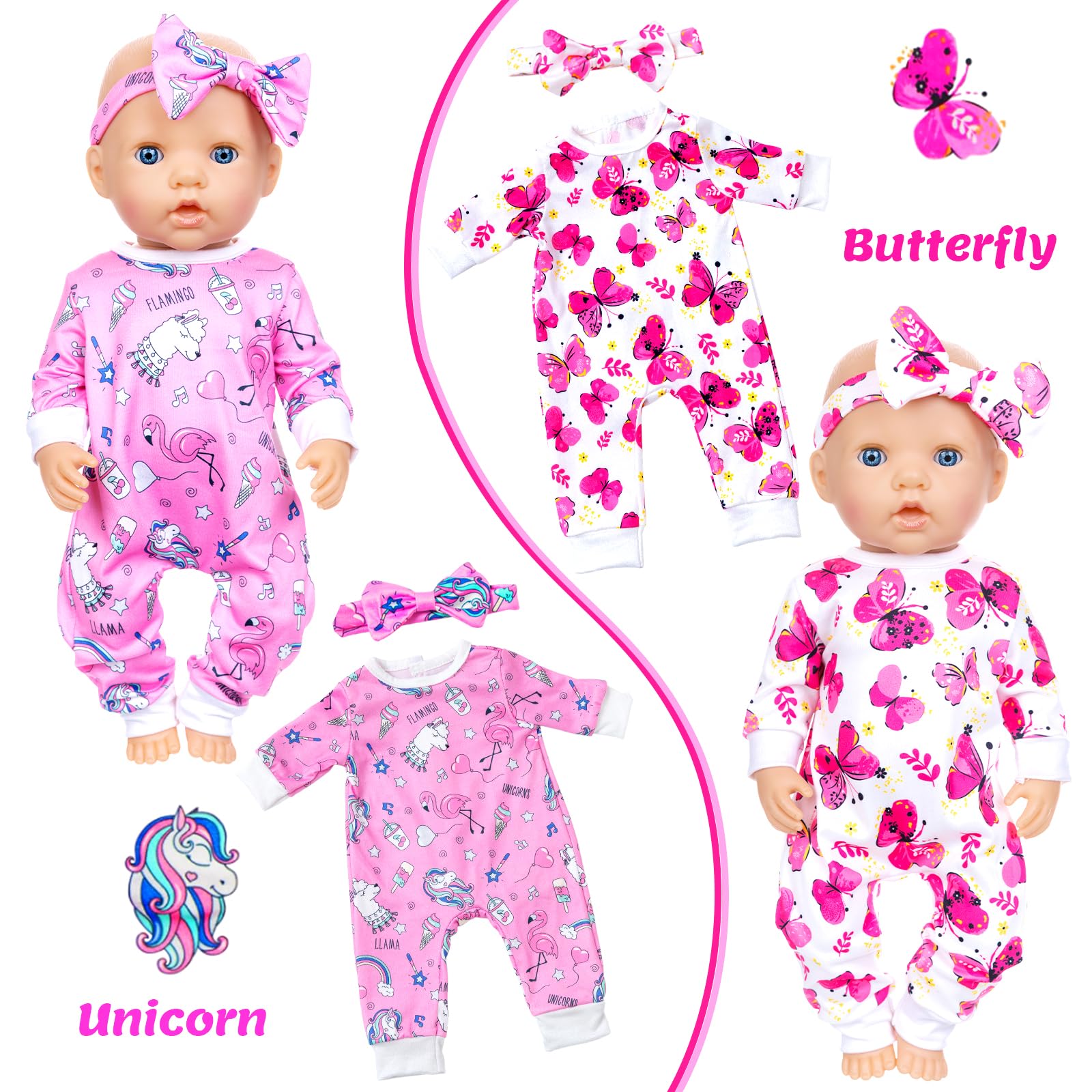 Ecore Fun butterfly pattern jumpsuit enhances whimsical pretend play.