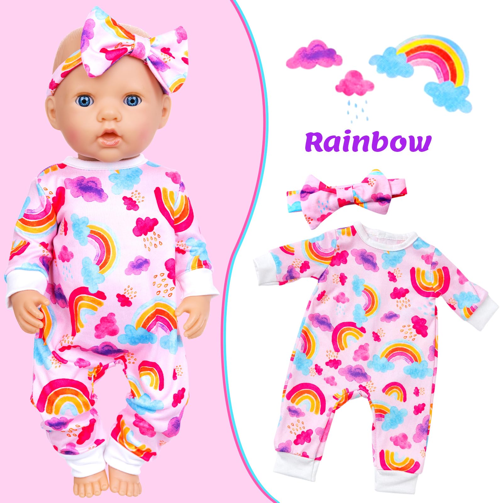 Ecore Fun floral jumpsuit brightens doll wardrobes and storytelling.