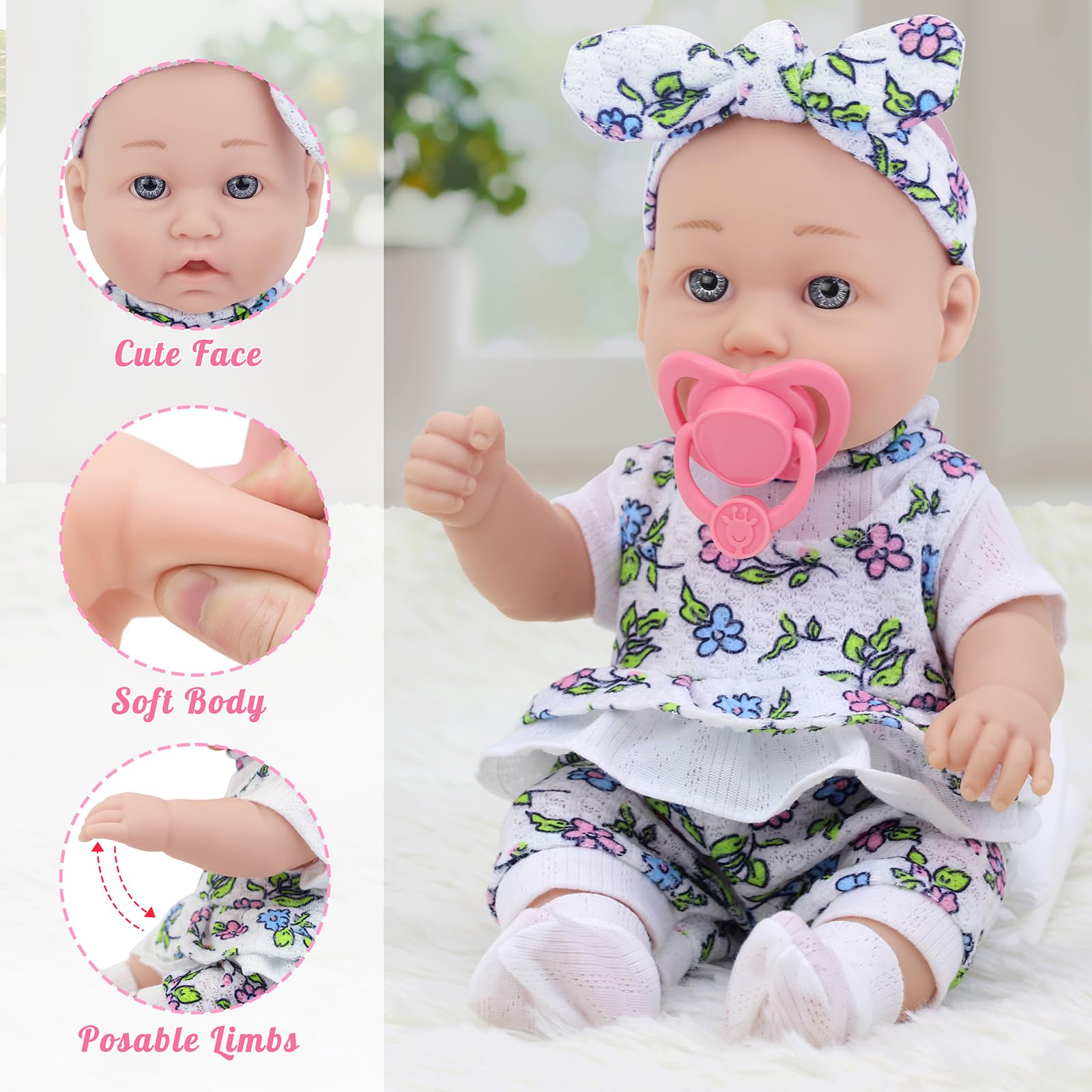 Ecore Fun doll diapers support realistic caregiving scenarios.