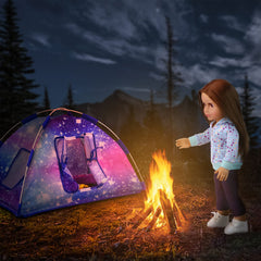Doll dog accessory from Ecore Fun accompanies little campers on adventures.