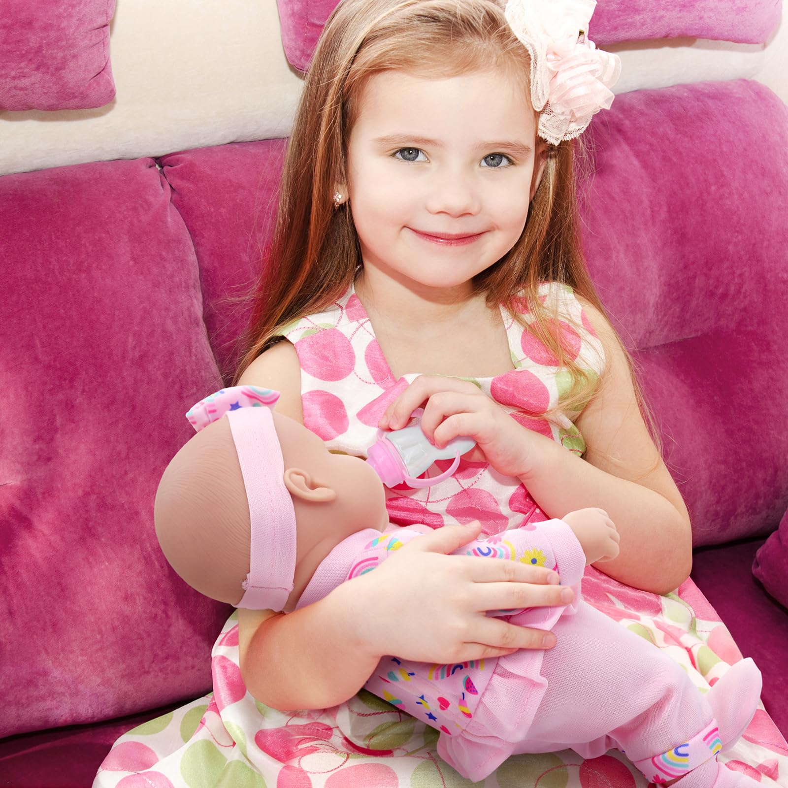 Ecore Fun doll nipple as a realistic caregiving accessory.