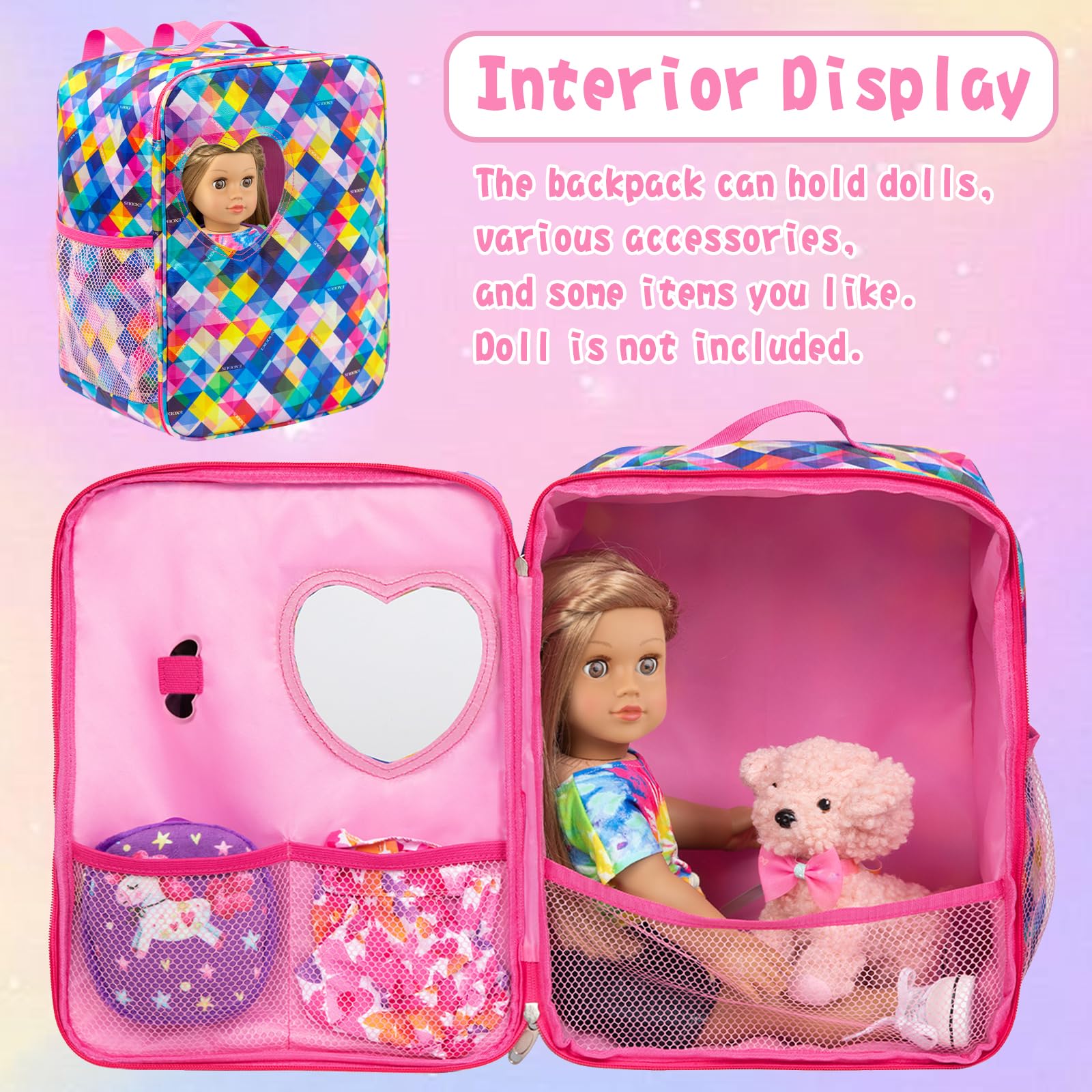 Ecore Fun doll sunglasses offer sunny style while protecting eyes during pretend trips.