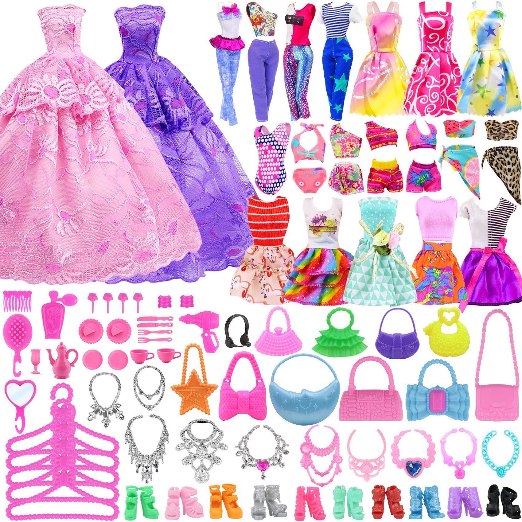 Ecore Fun dolls swimsuits set for sunny dress-up sessions.