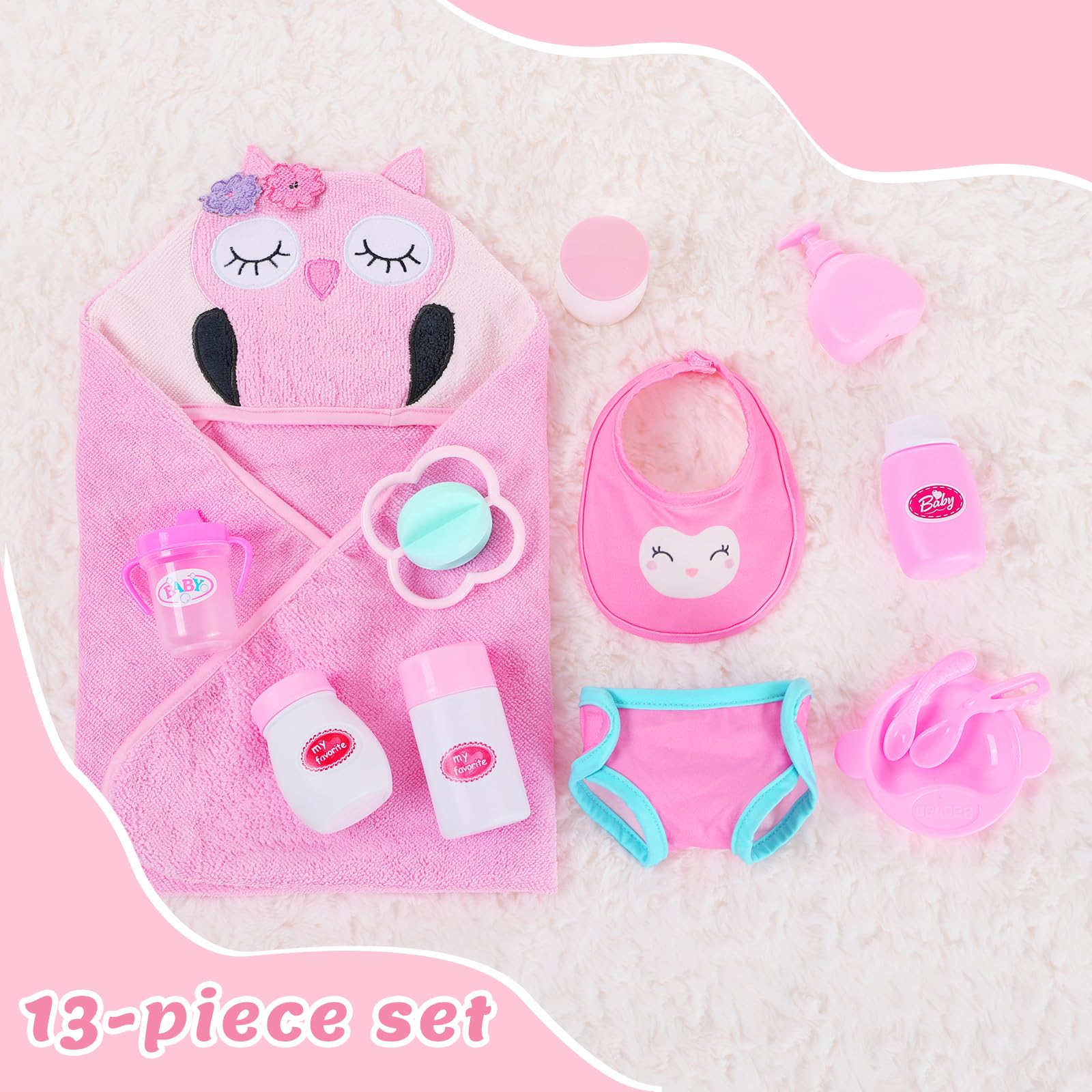 Ecore Fun doll underwear enhances dressing and care play for 12-18 inch dolls.