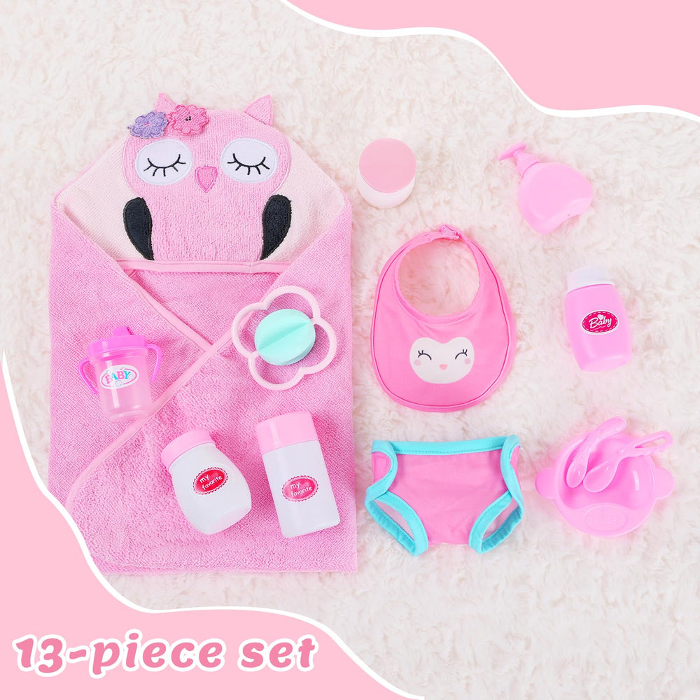 Ecore Fun doll underwear enhances dressing and care play for 12-18 inch dolls.