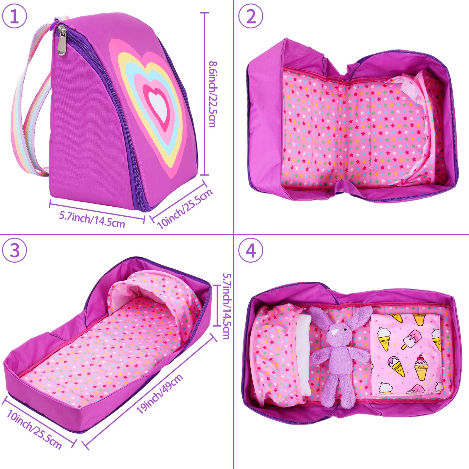 Ecore Fun plush slippers and hairband for doll outfits.
