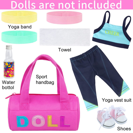 Ecore Fun 18-inch doll yoga shoes for active dress-up