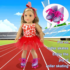 Ecore Fun 18 inch shoes fit standard dolls and encourage dress-up.