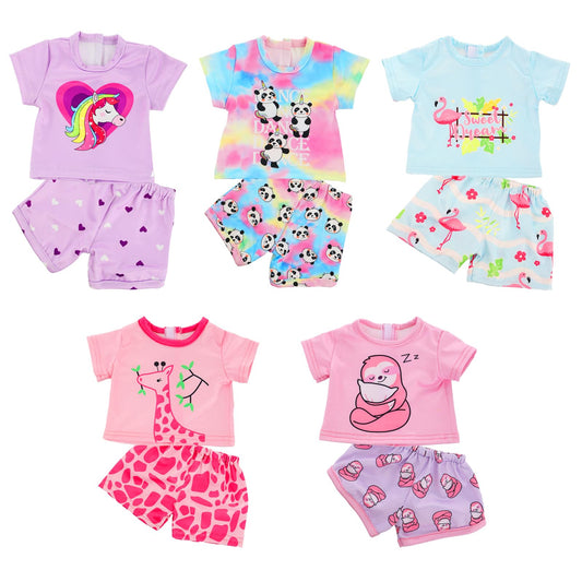 Ecore Fun girl doll clothes with animal patterns for imaginative play.