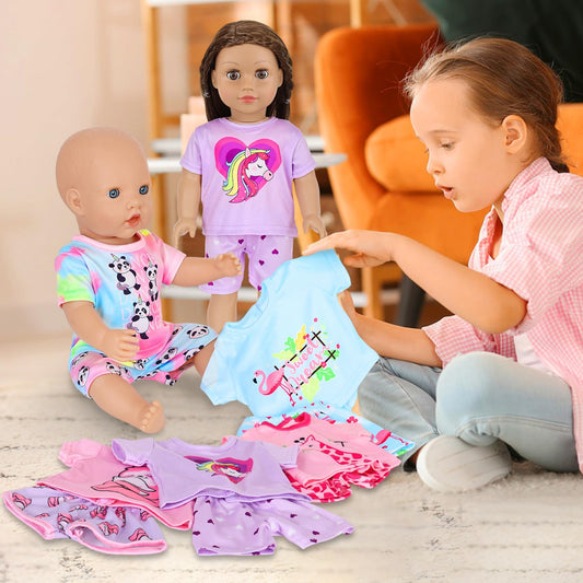 Ecore Fun outfits highlight animal-patterned tops for vibrant pretend play.