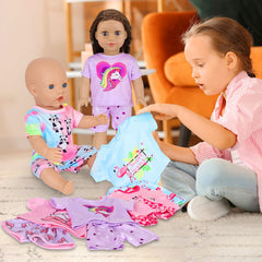 Ecore Fun outfits highlight animal-patterned tops for vibrant pretend play.