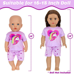 Ecore Fun 16-18 inch doll clothes with slip-on design and hidden Velcro.
