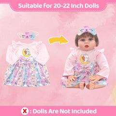 Ecore Fun doll skirts ensemble with durable stitching and playful prints
